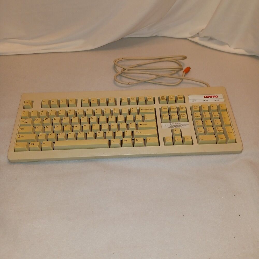 COMPAQ Keyboard RT6656TW 121740-001A Vintage Mechanical Wired Clacky Keys